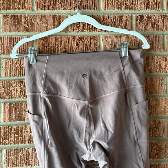 Athleta Brown High Waisted 7/8 Length Leggings Size Medium - Picture 4 of 6